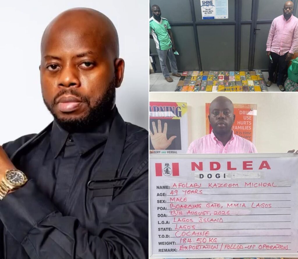 NDLEA Arrests ‘KC Luxury’ in Alleged ₦39bn Cocaine Cartel as Lagos Influencer Is Nabbed at Airport KC Luxury arrested by NDLEA over alleged cocaine trafficking